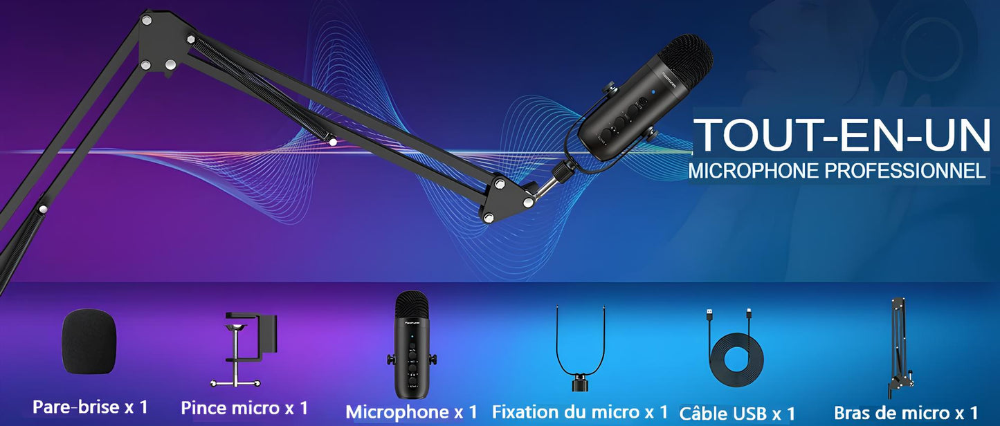 Microphone USB Pro Kit Complet Studio