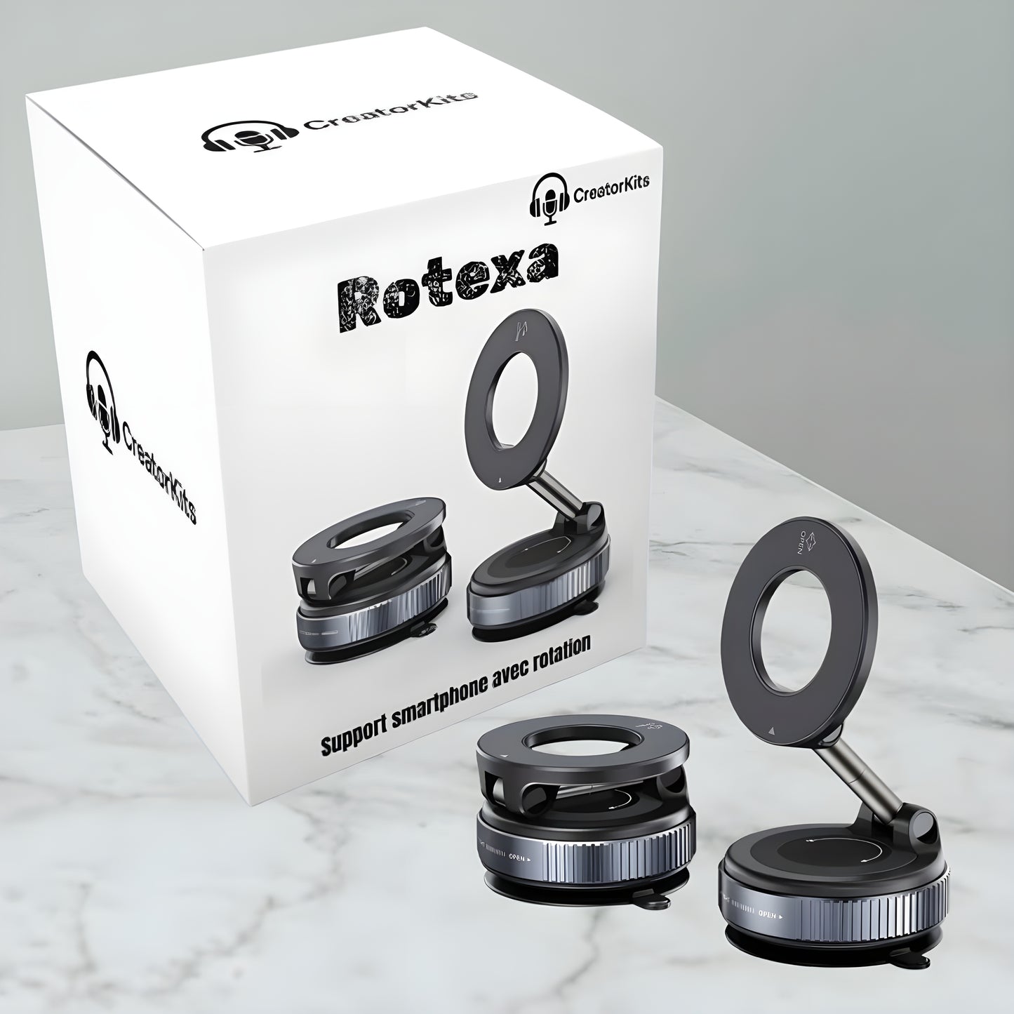 Support smartphone avec rotation