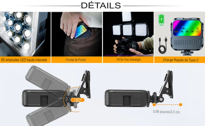 ClipGlow™ Mini - Lumière LED Selfie Portable