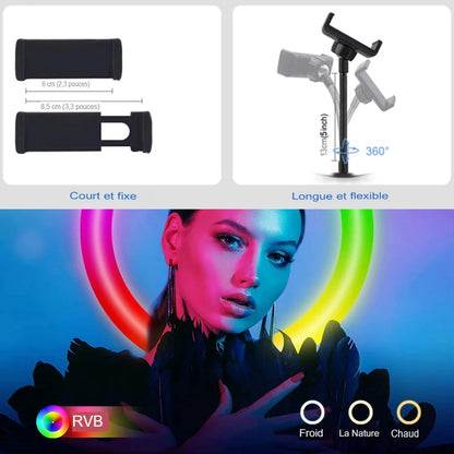 Anneau lumineux LED avec Trépied ringlight